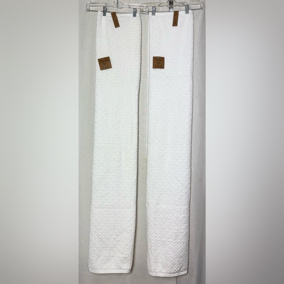 Common Thread Zero Twist Bamboo Bath Towels Set Lot 2 White 30x56 cotton NWT
